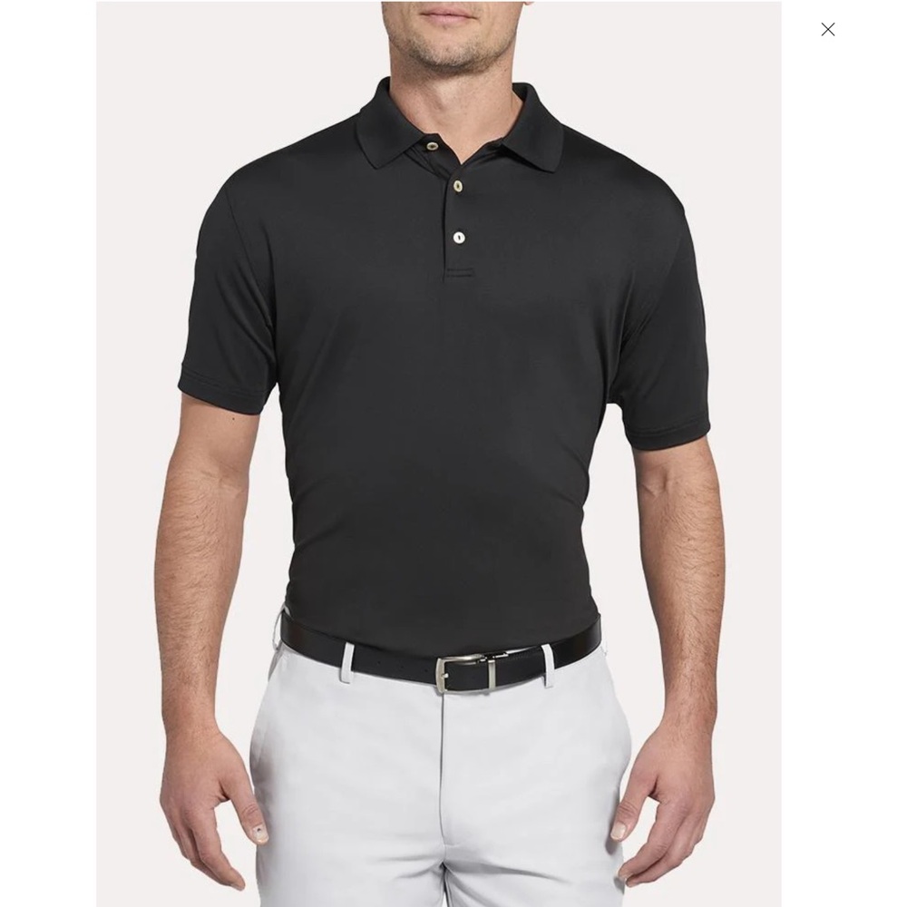 NWT PETER MILLAR SOLID PERFORMANCE POLO In Black M